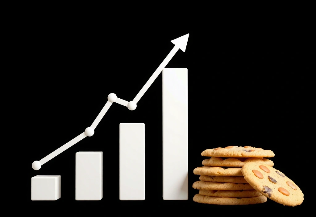 Gráfico de barras ascendente que simboliza las cookies de rendimiento y análisis.