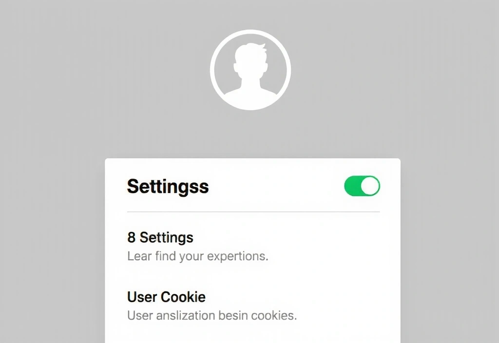 Icono de ajustes con una persona, representando cookies de funcionalidad y personalización.